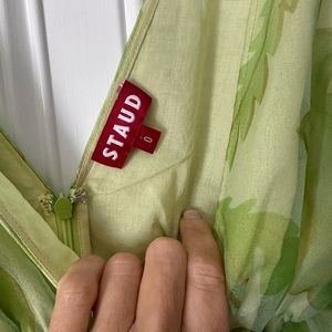 STAUD Ombré Floral Tie-Strap Gown